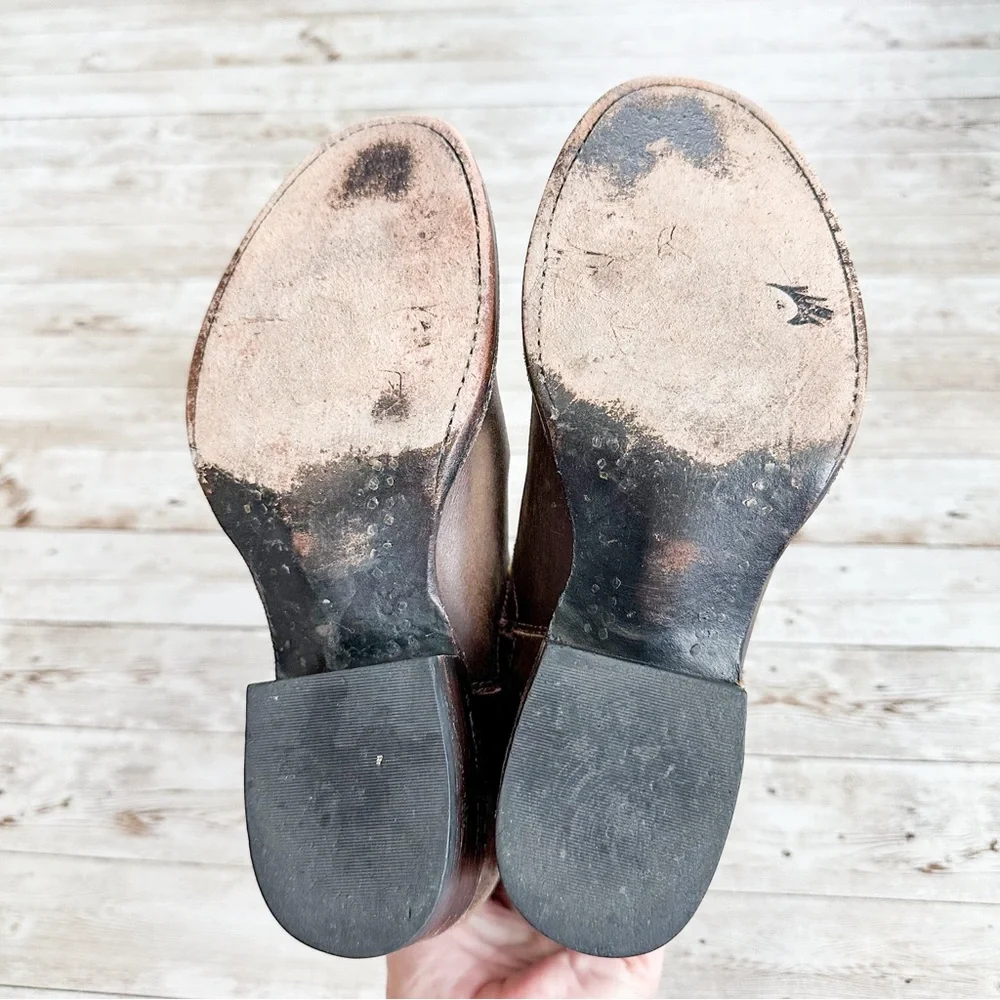 Freebird by Steven Cablo Western Ankle Boots Blanket Brown Leather Size 6 - Picture 4 of 7